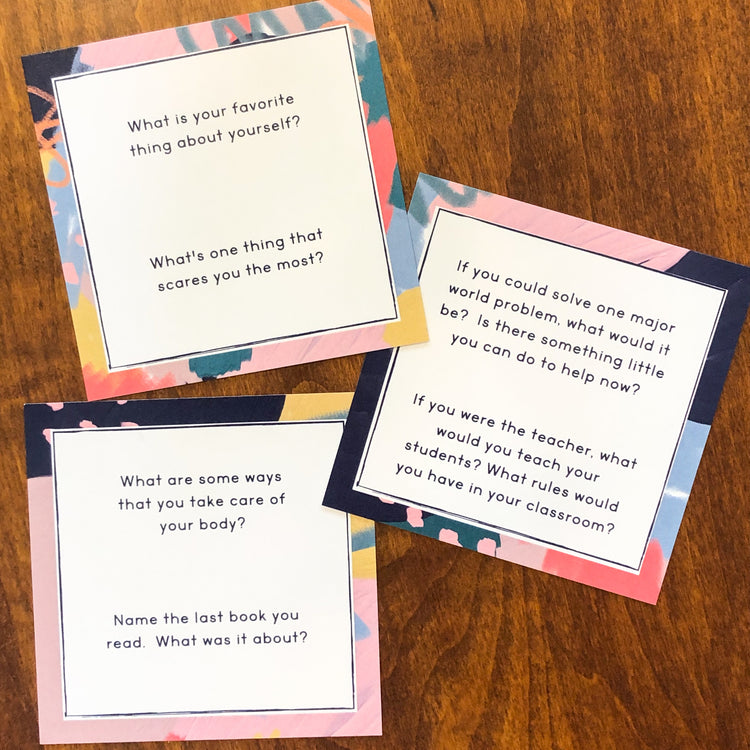 Dinner Table Conversation Cards - Well Raised Co.