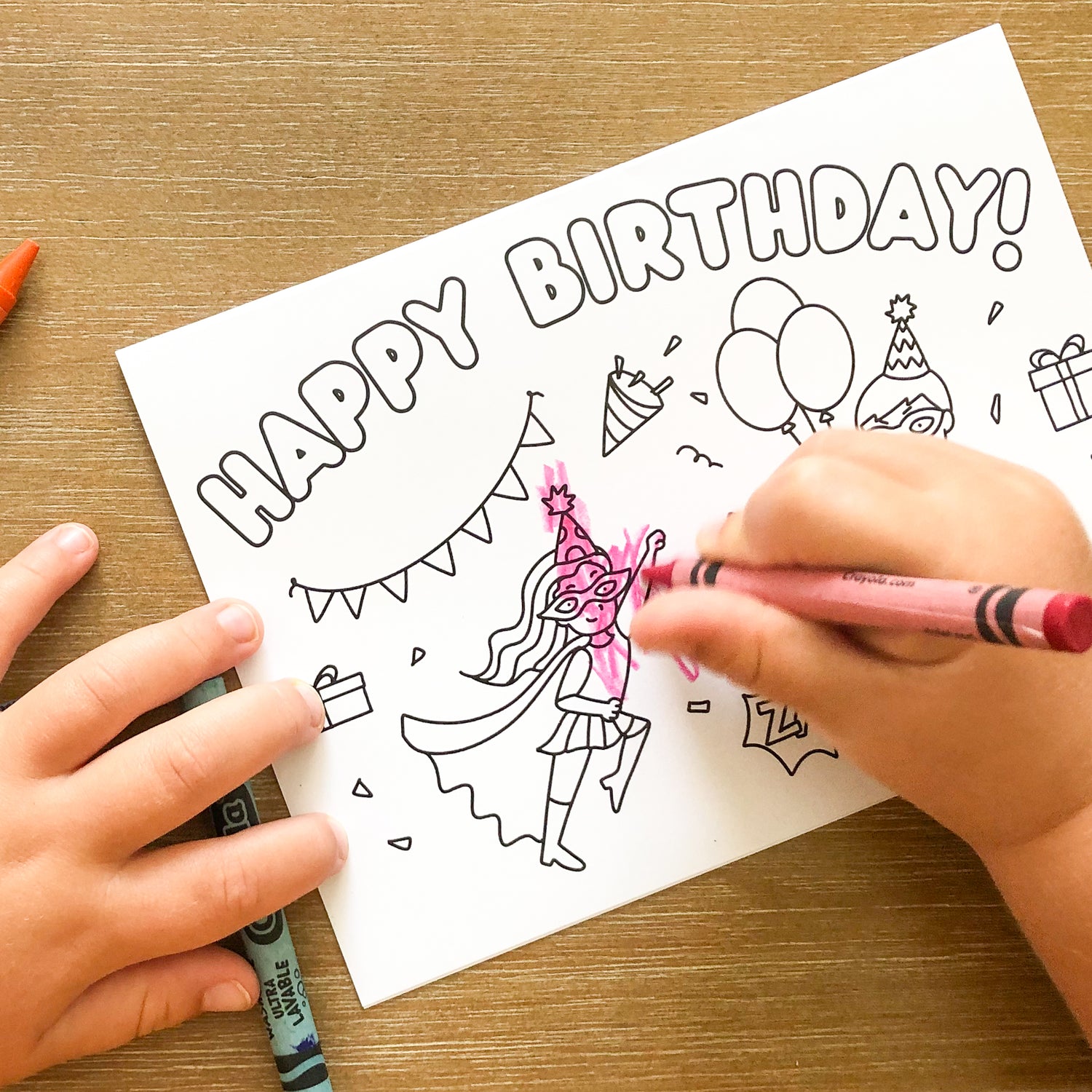 "Coloring Book" Cards - Happy Birthday Variety Pack - Well Raised Co.