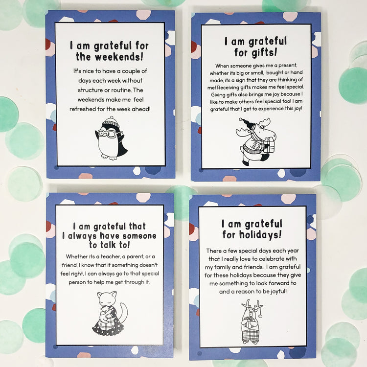 "Growing In Gratitude" - 25 Gratitude Cards for Kids - Well Raised Co.