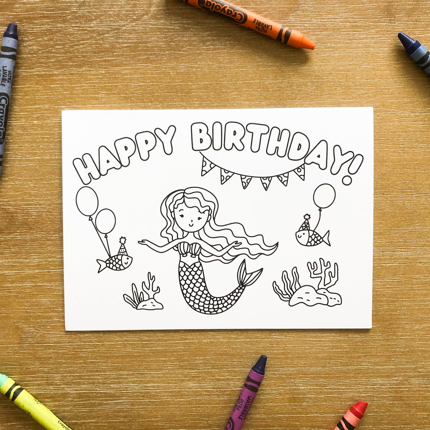 "Coloring Book" Cards - Happy Birthday Variety Pack - Well Raised Co.